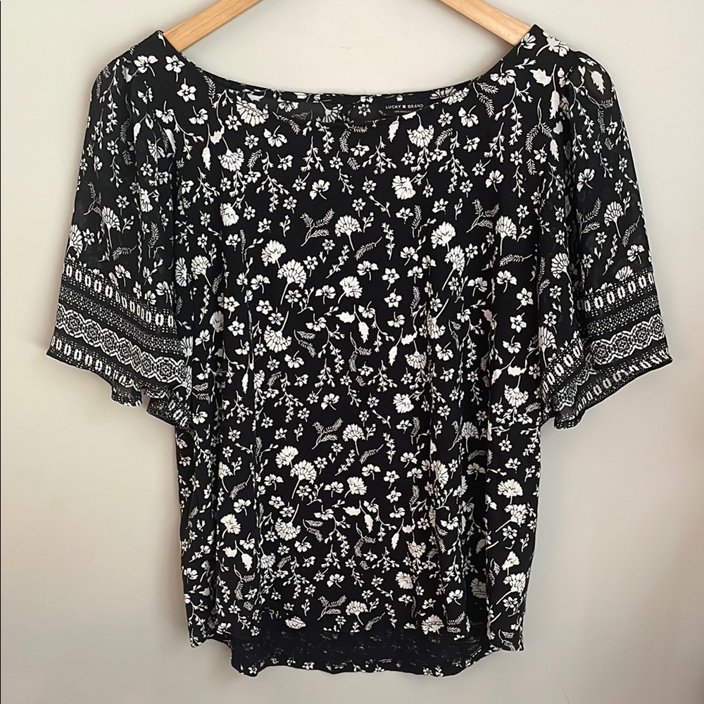 Lucky Brand Womens Cropped Top Size Large
